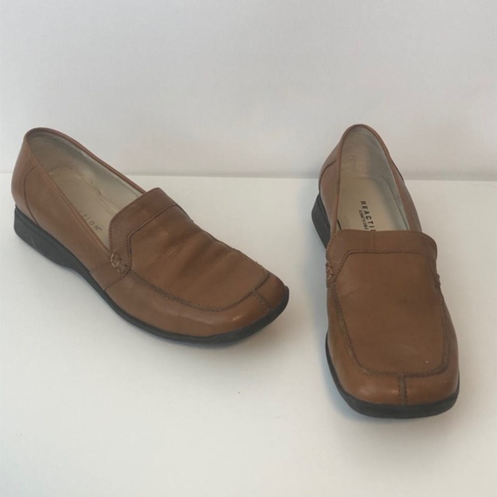 Reaction Kenneth Cole Camel Loafers Shoes ((8M))